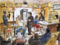 Sketch of SUPERIOR DONUTS by Thomas Thorspecken